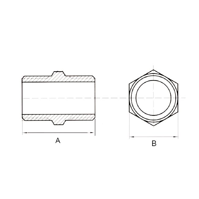 Hexagon Nipples Sks Stainless Steel