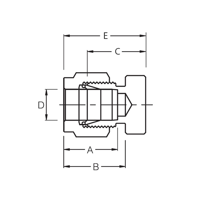 Superlok i-Fitting Eindkap ø1/2", 316L