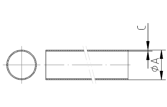 Instr. tube ndls. 12,70x1,65 316L 