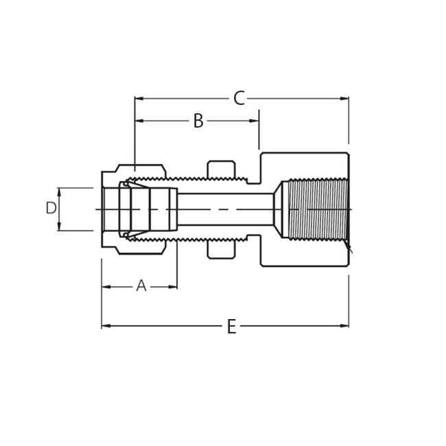 Superlok i-Fitting Bulkhead Female Connector ø1/2" x 1/2" NPT, 316L