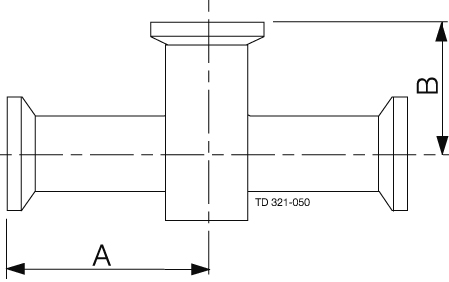 Instr.Tee CCC 1,5-2" SF4 316L