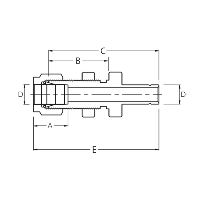 Superlok i-Fitting Schotwand verloop ø1/2" x ø1/2", 316L