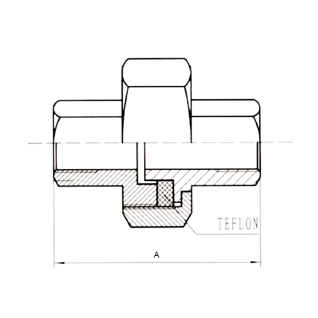 BSP Verschr. I/I dicht. 1" 316