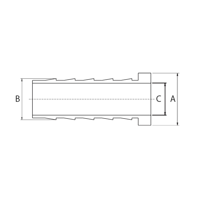 Superlok Tube Insert ø1/2" x ø3/8", 316L